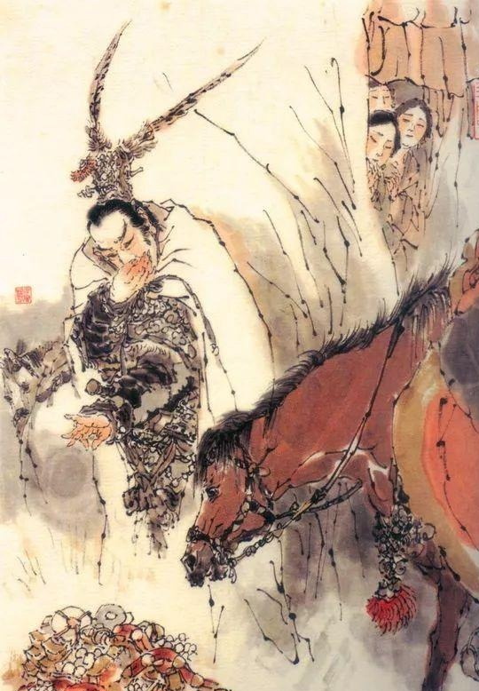 戴敦邦绘三国120图 #003 议温明董卓叱丁原 馈金珠李肃说吕布