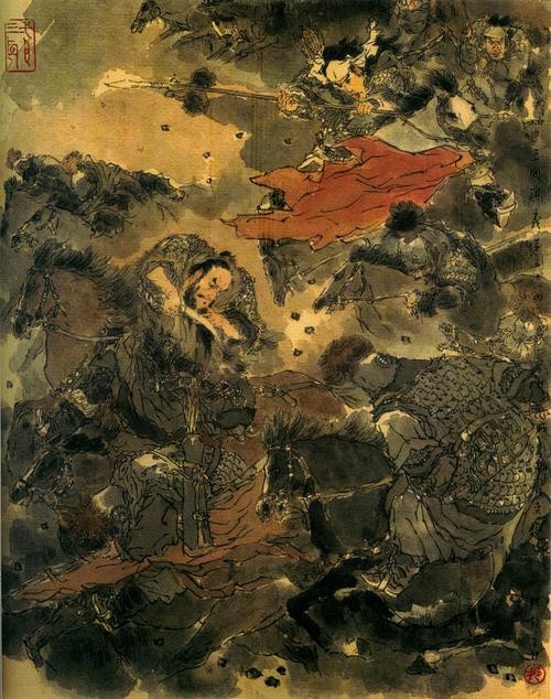 戴敦邦绘三国120图 #058 马孟起兴兵雪恨 曹阿瞒割须弃袍