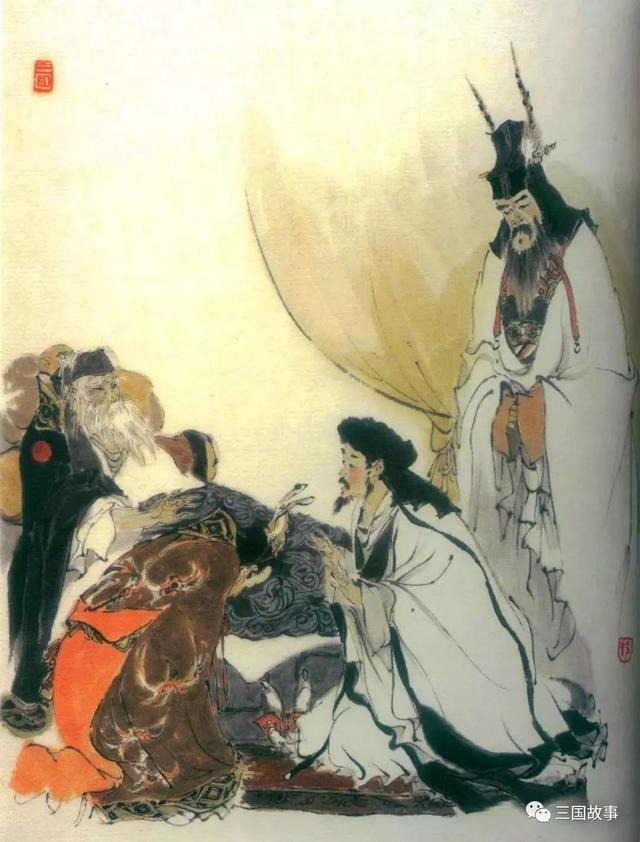 戴敦邦绘三国120图 #085 刘先主遗诏托孤儿 诸葛亮安居平五路