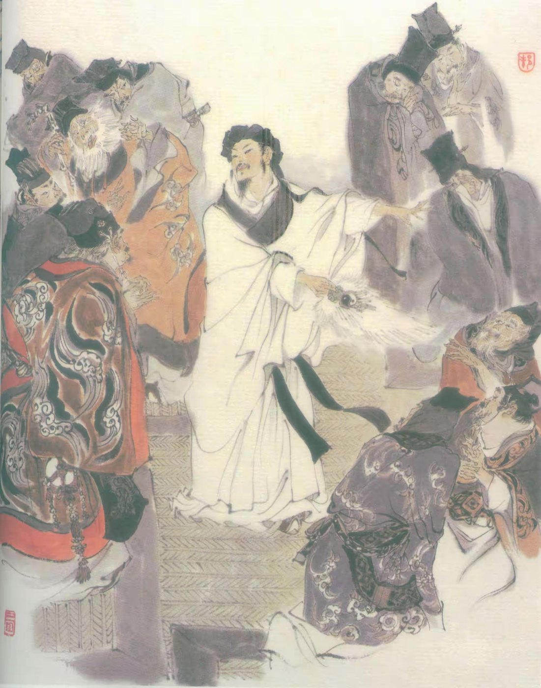 戴敦邦绘三国120图 #043 诸葛亮舌战群儒 鲁子敬力排众议
