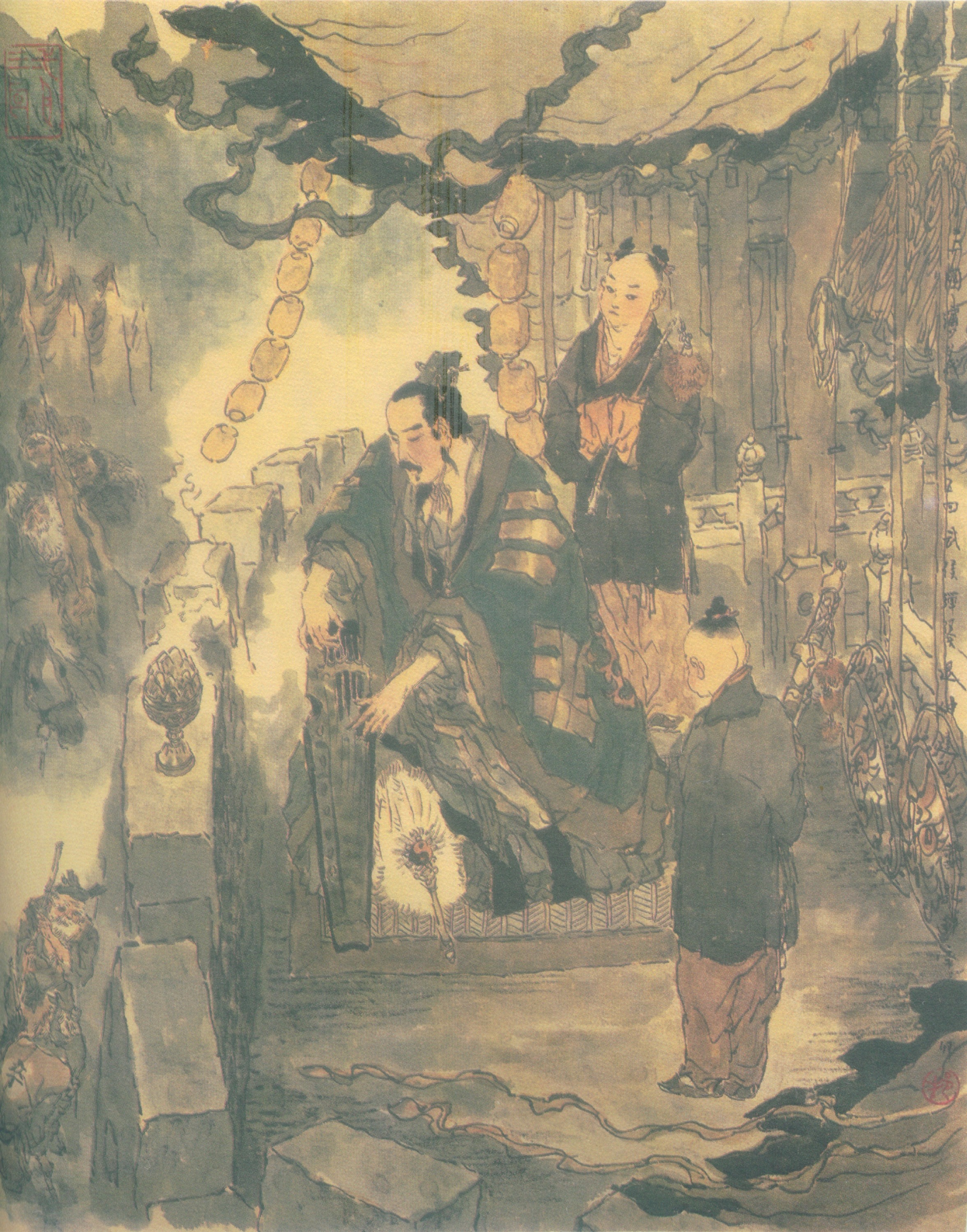 戴敦邦绘三国120图 #094 诸葛亮乘雪破羌兵 司马懿克日擒孟达